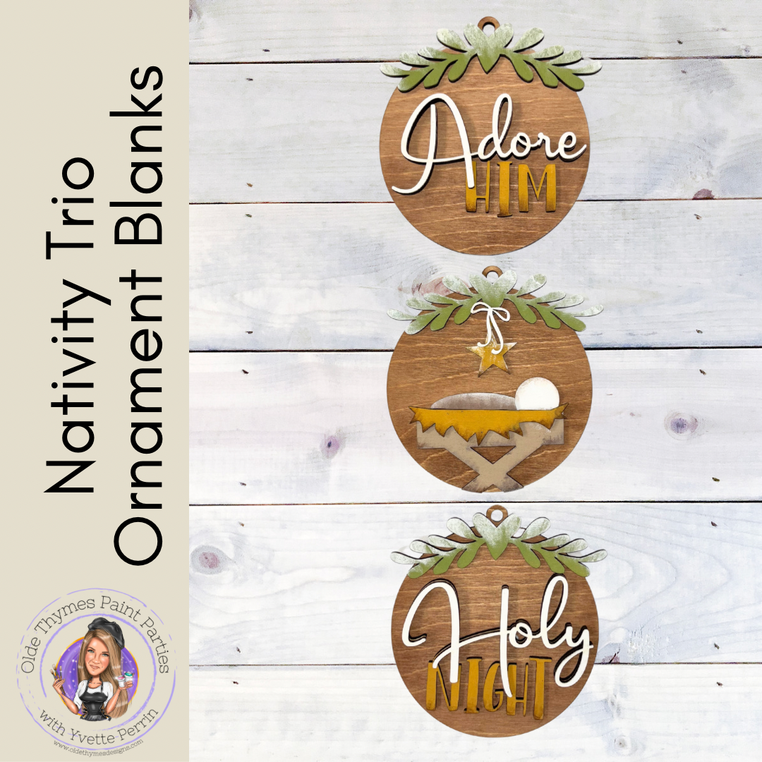 Nativity Trio Ornament Blanks
