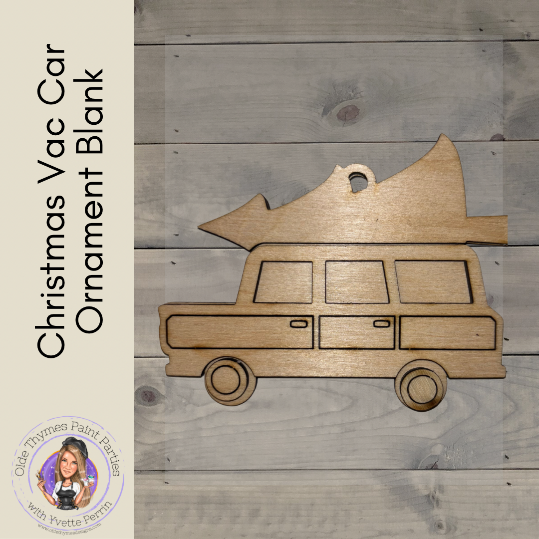 Christmas Vac Car Ornament Blank