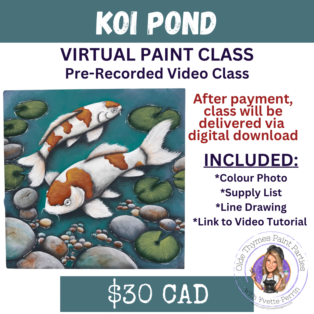 Koi Pond Virtual Paint Class
