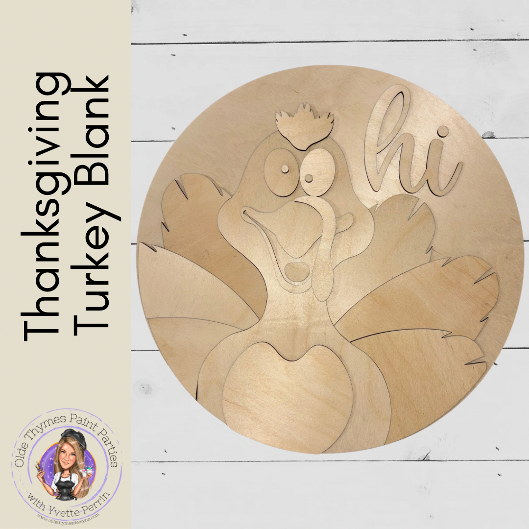 Thanksgiving Turkey Door Hanger Blank