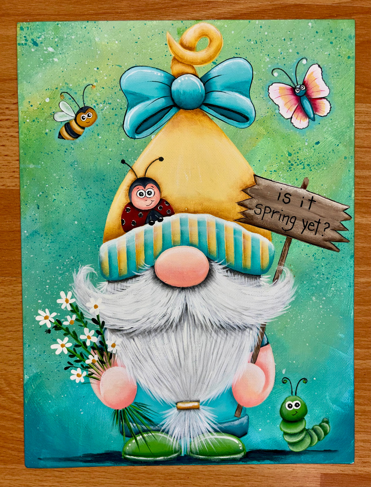 S-Spring Gnome Painting