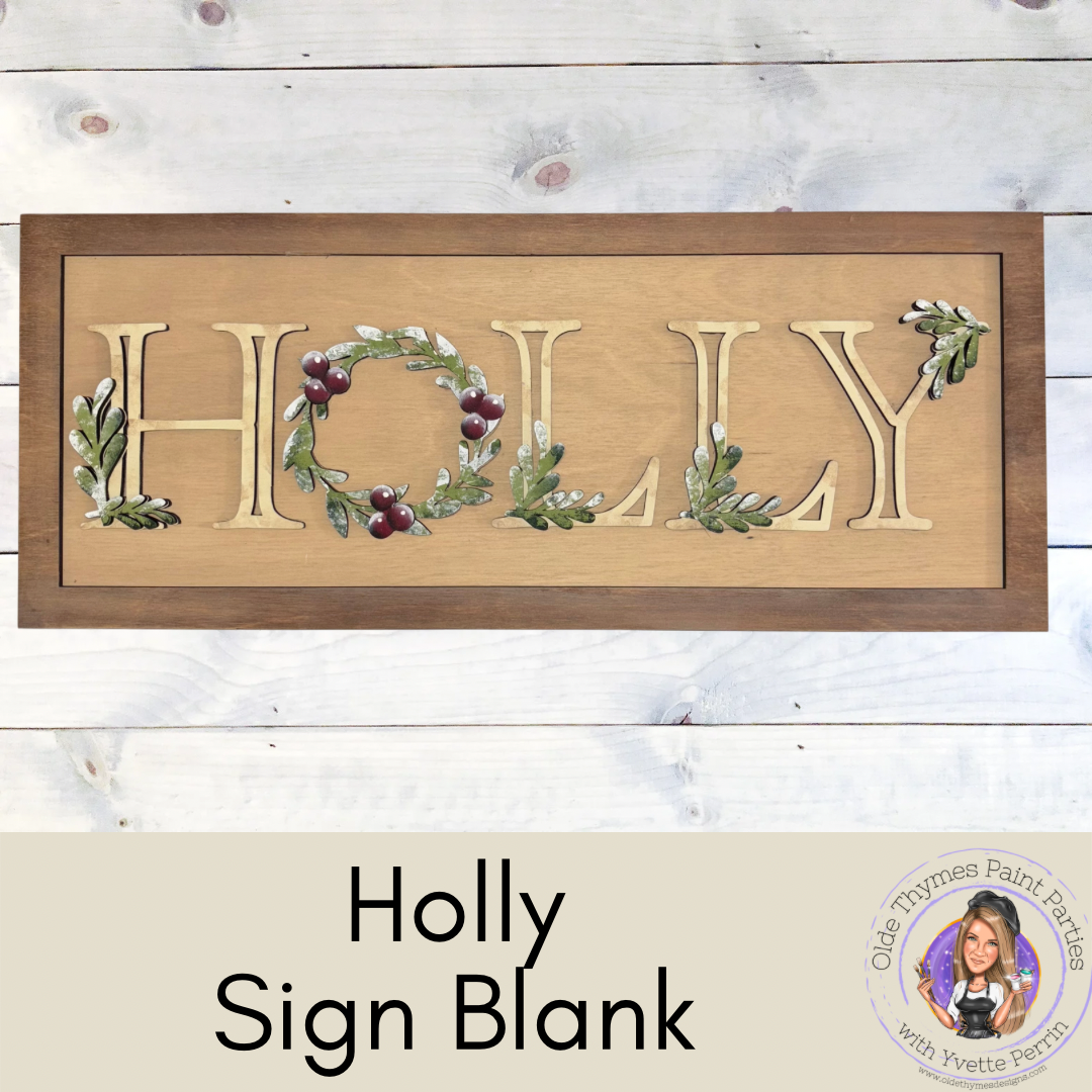 Holly Sign Blank