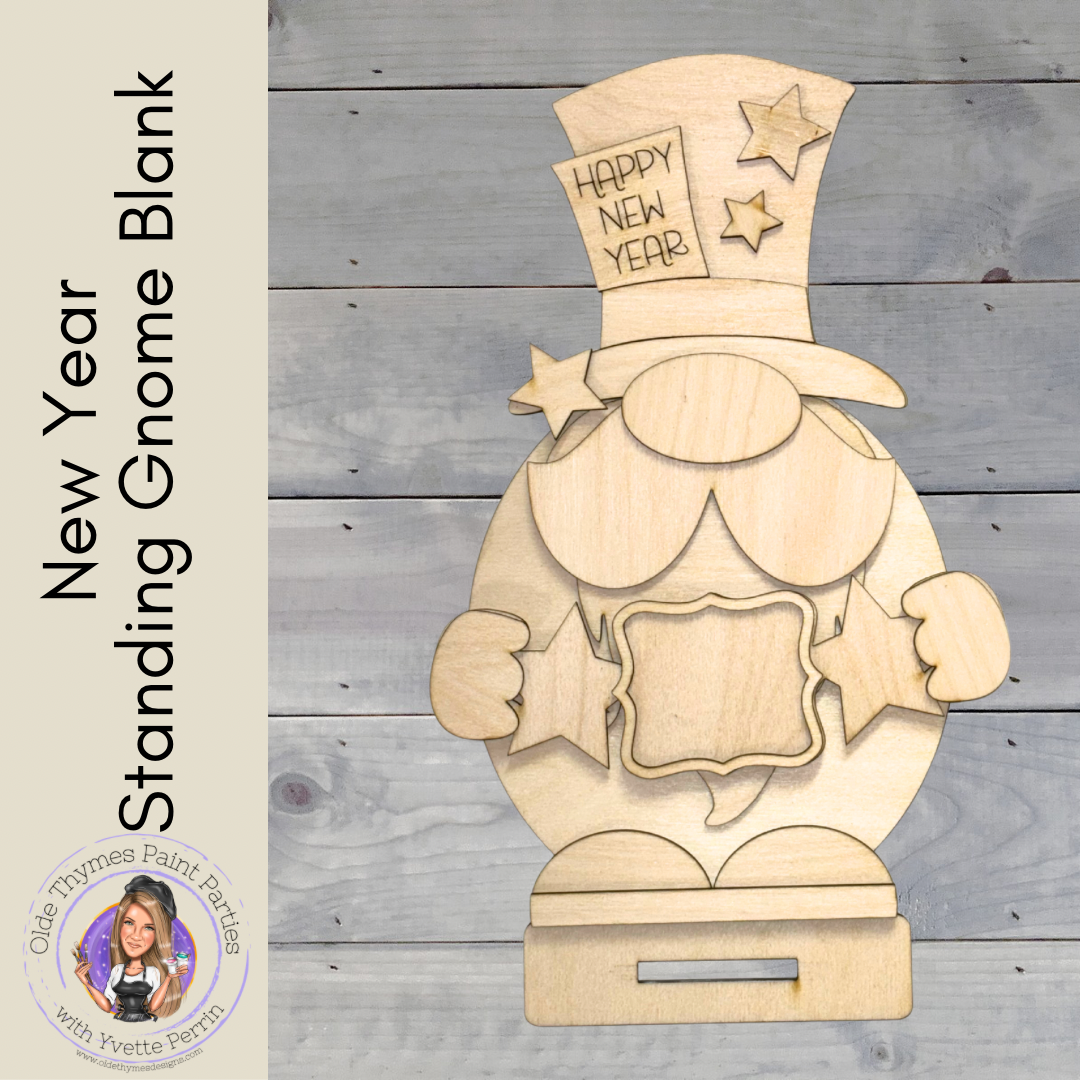 Standing New Year Gnome Blank