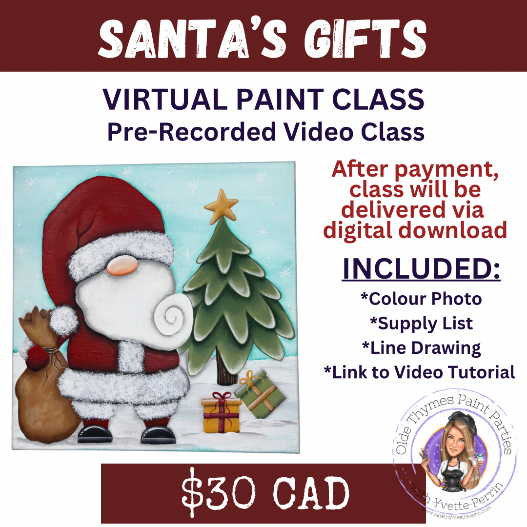 Santa’s Gifts Virtual Paint Class