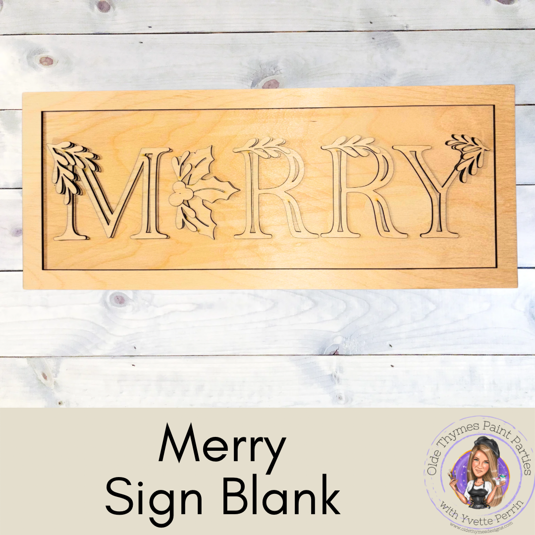 Merry Sign Blank