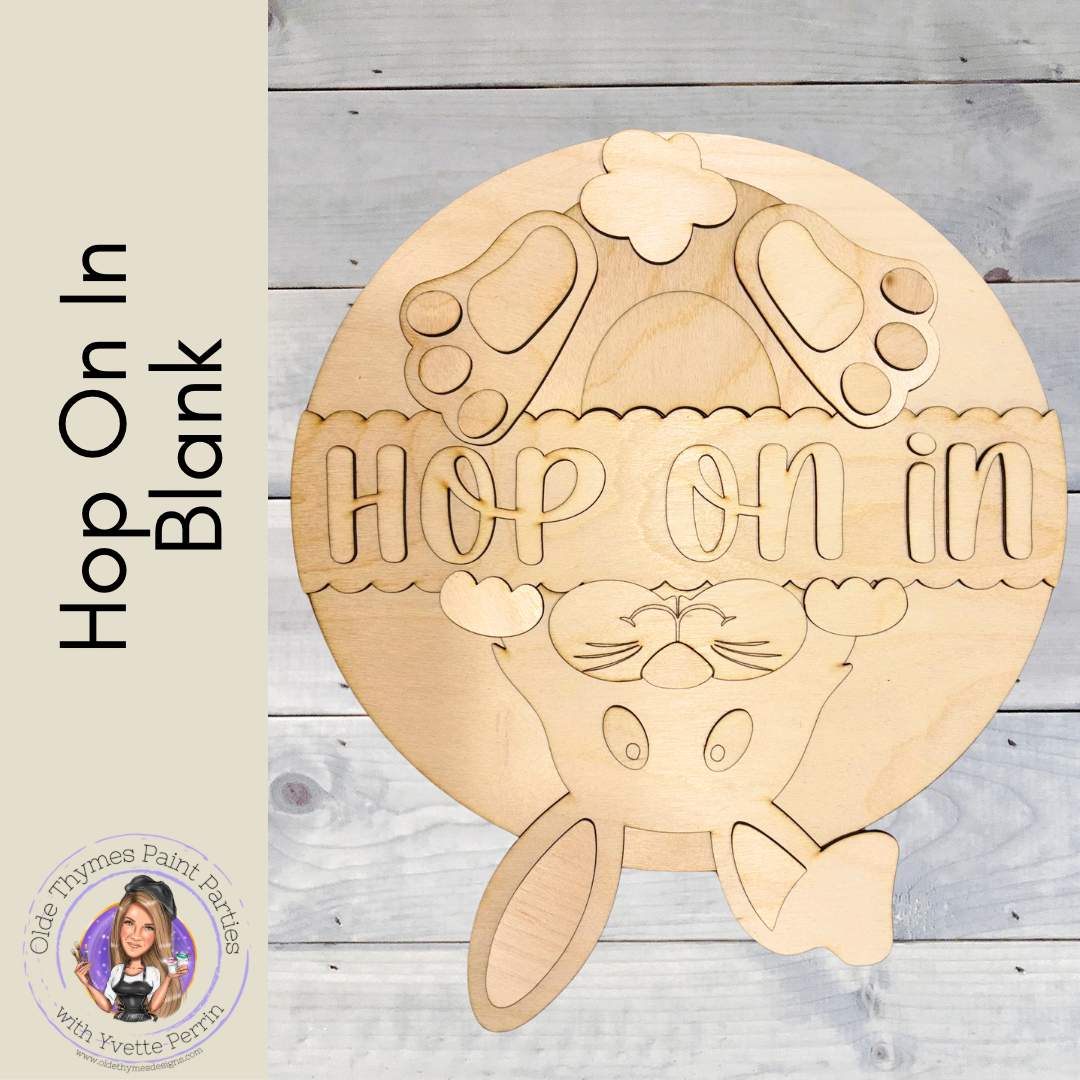 Hop On In Hanger Blank