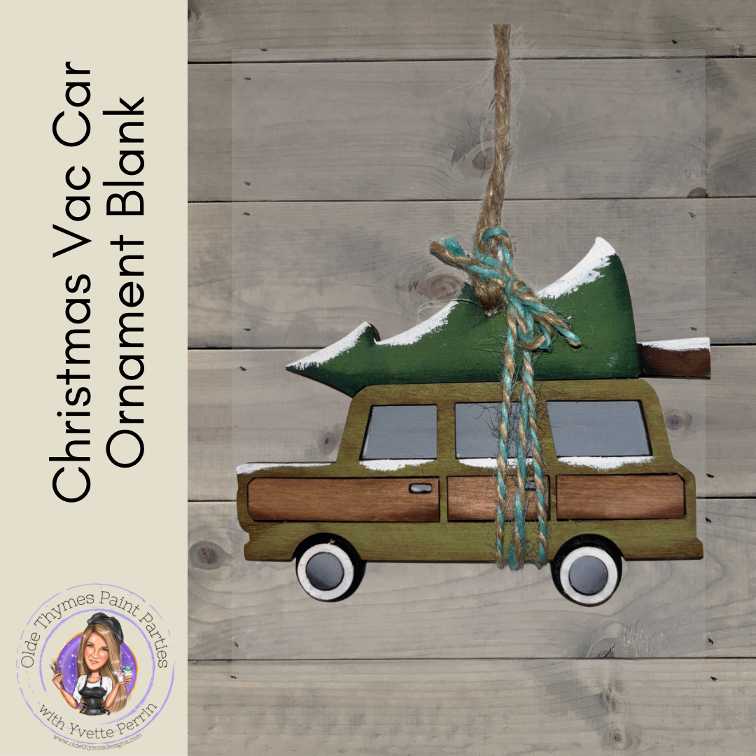 Christmas Vac Car Ornament Blank