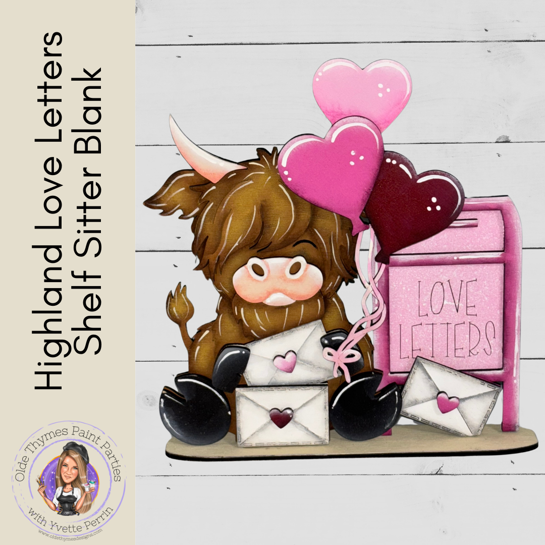 Highland Love Letters Shelf Sitter Blank