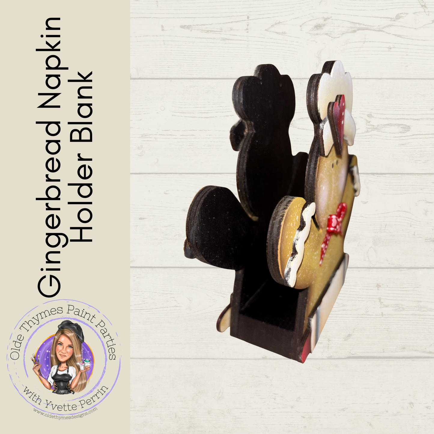 Gingerbread Napkin Holder Blank
