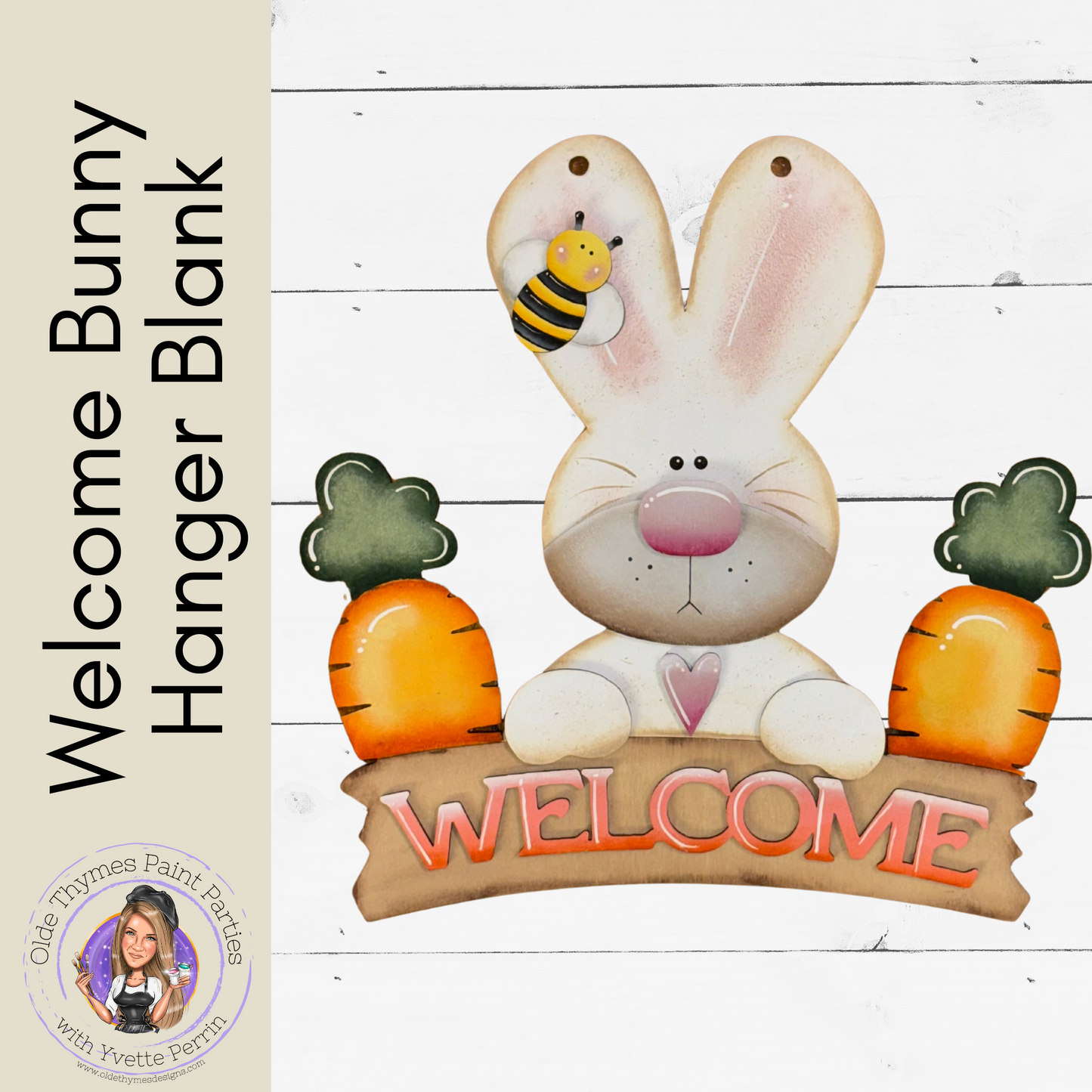 Welcome Bunny Hanger Blank