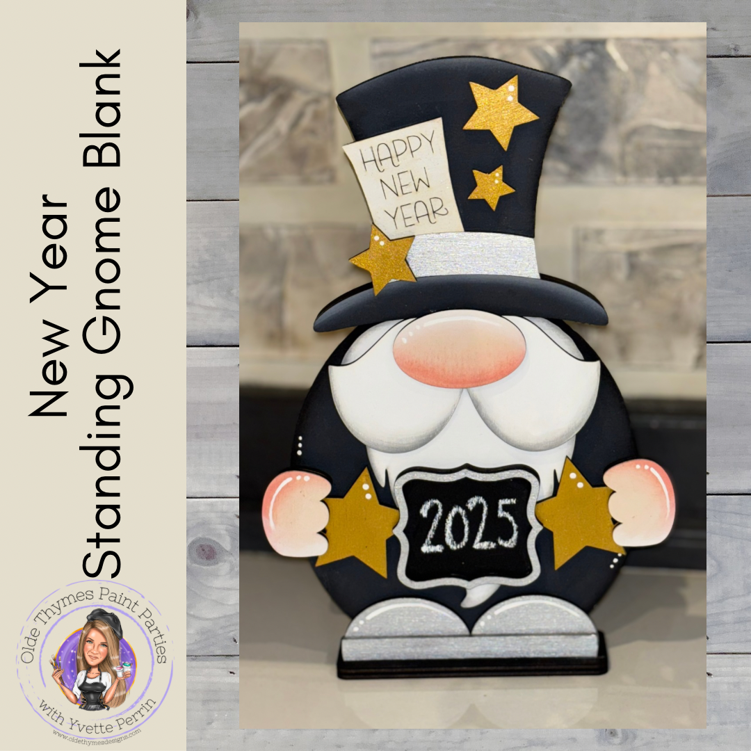 Standing New Year Gnome Blank