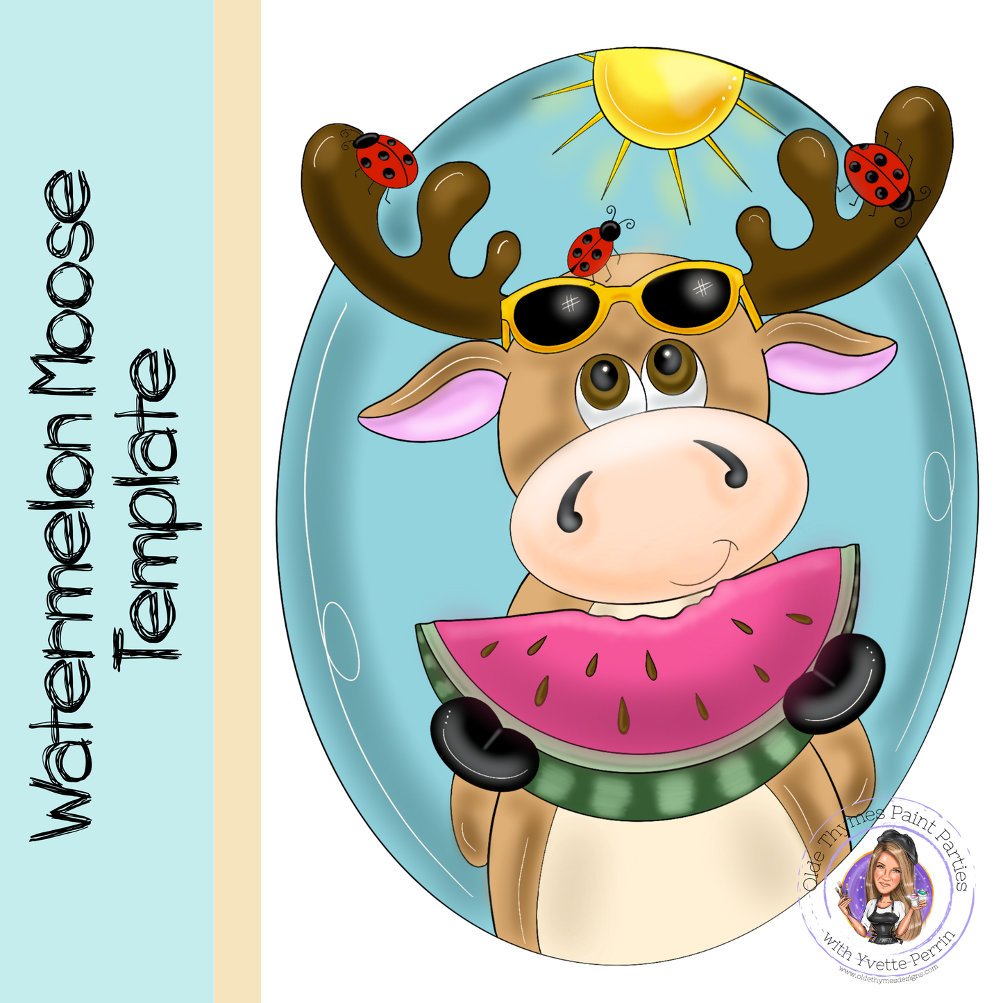 Watermelon Moose Template