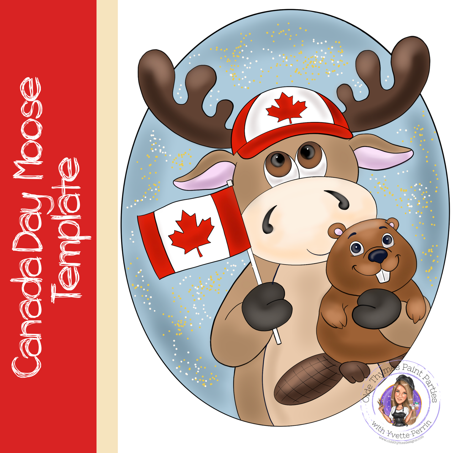 Canada Day Moose Template