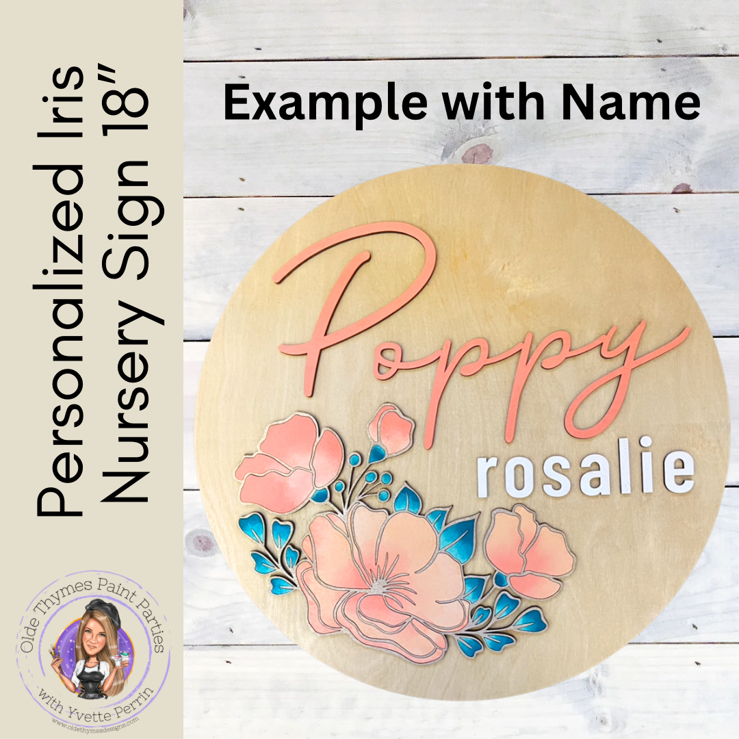 Personalized Poppy Nursery Sign
