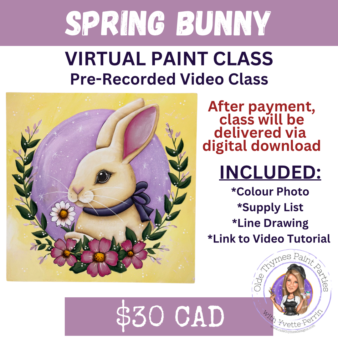 Spring BunnyVirtual Paint Class