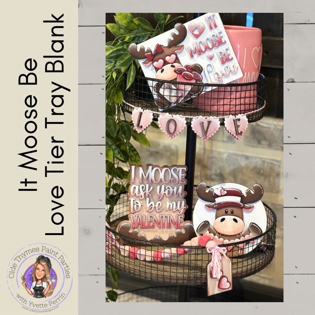 It Moose Be Love Tier Tray Set Blank
