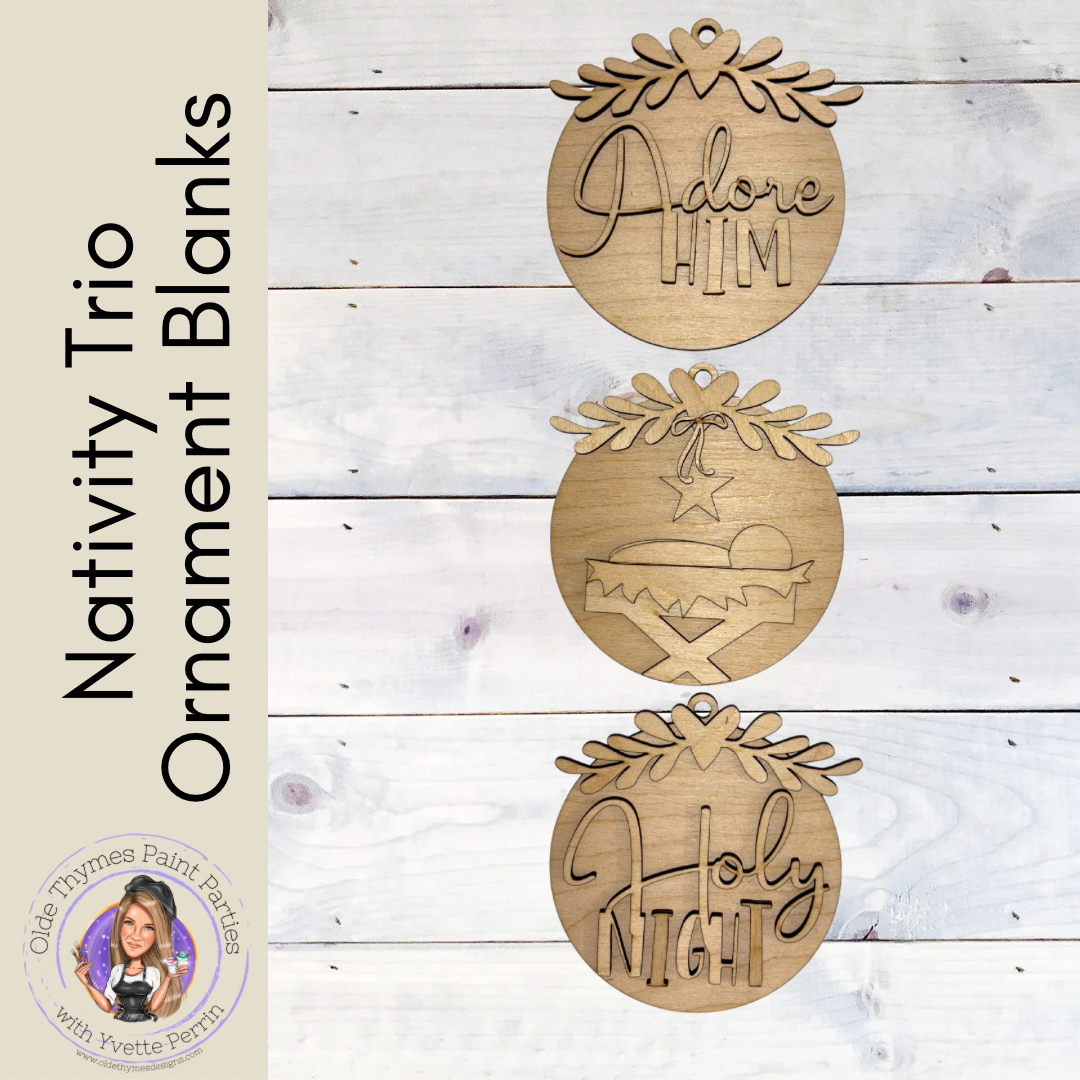 Nativity Trio Ornament Blanks