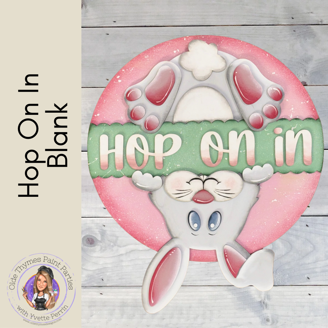 Hop On In Hanger Blank