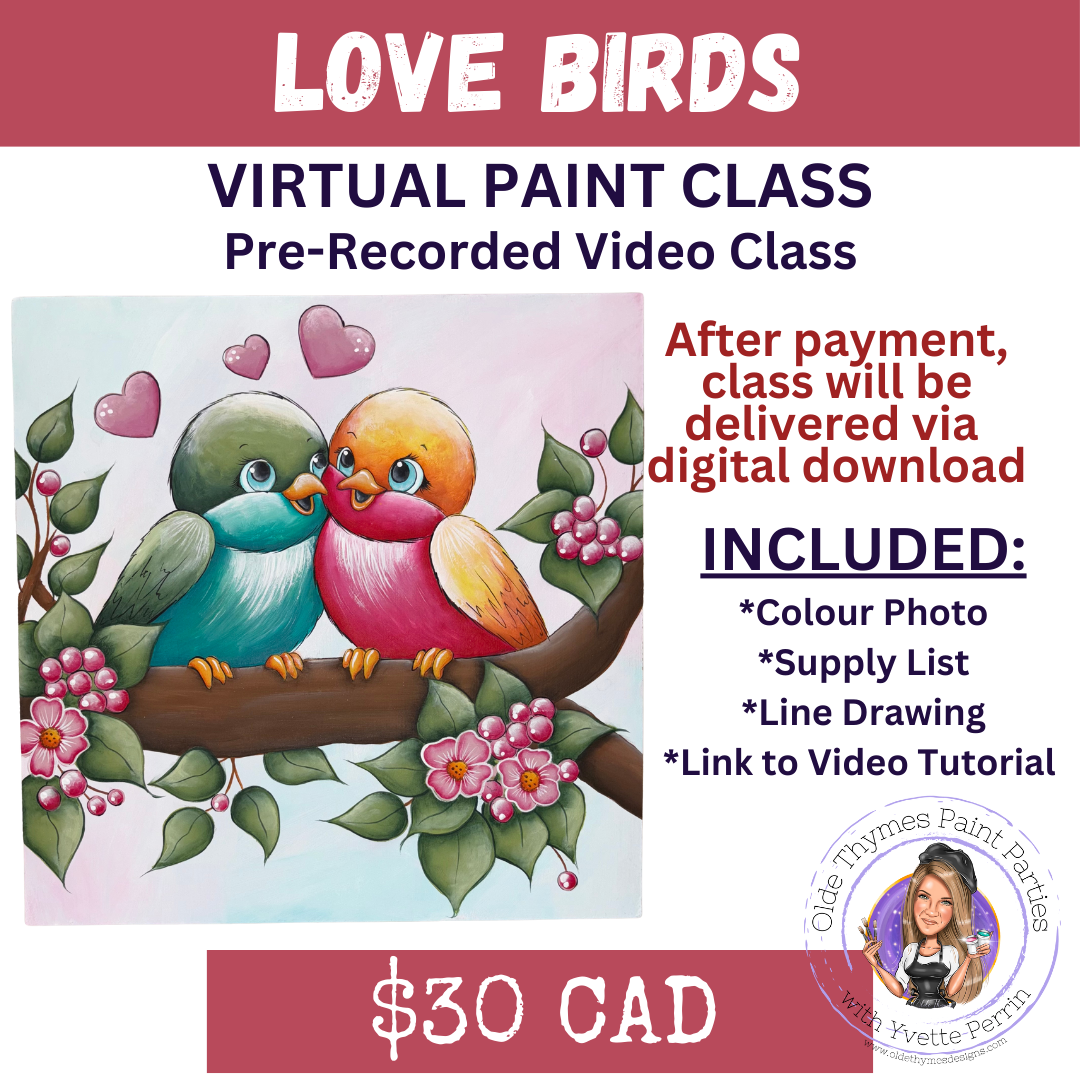 Love Birds Virtual Paint Class