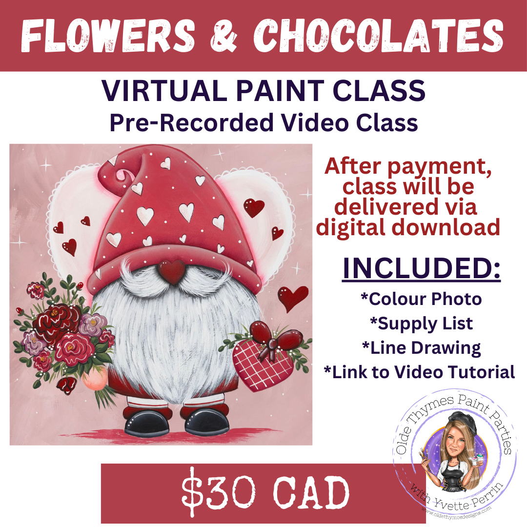 Flowers & Chocolates Virtual Paint Class