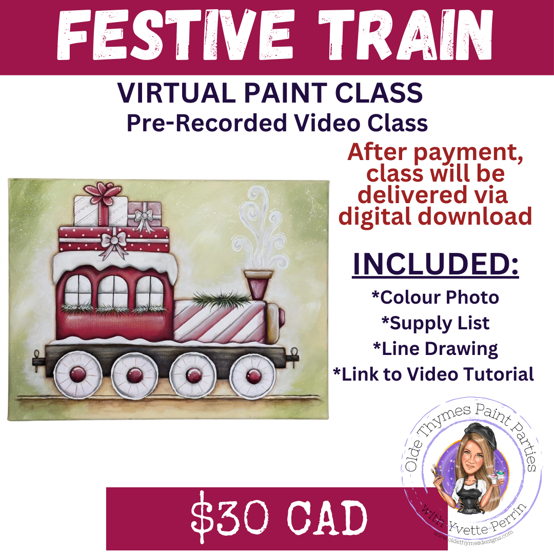 Festive Train Virtual Paint Class