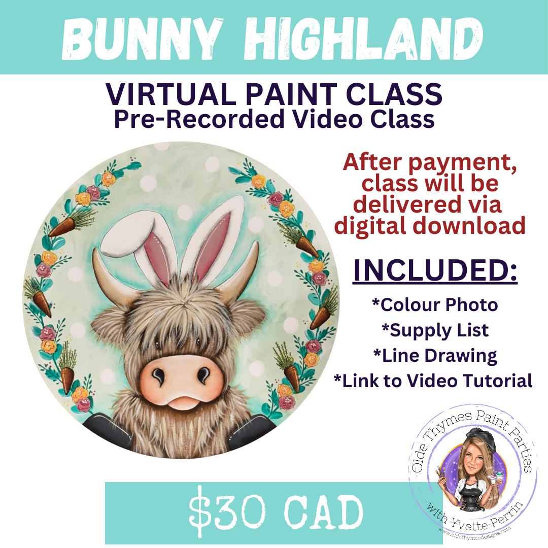 Bunny Highland Virtual Paint Class