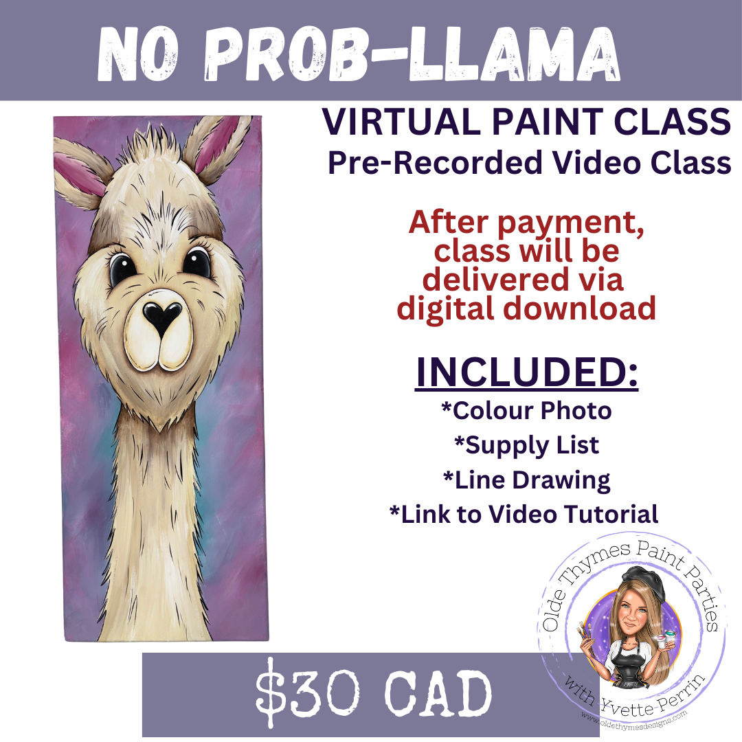 No Prob-Llama Virtual Paint Class
