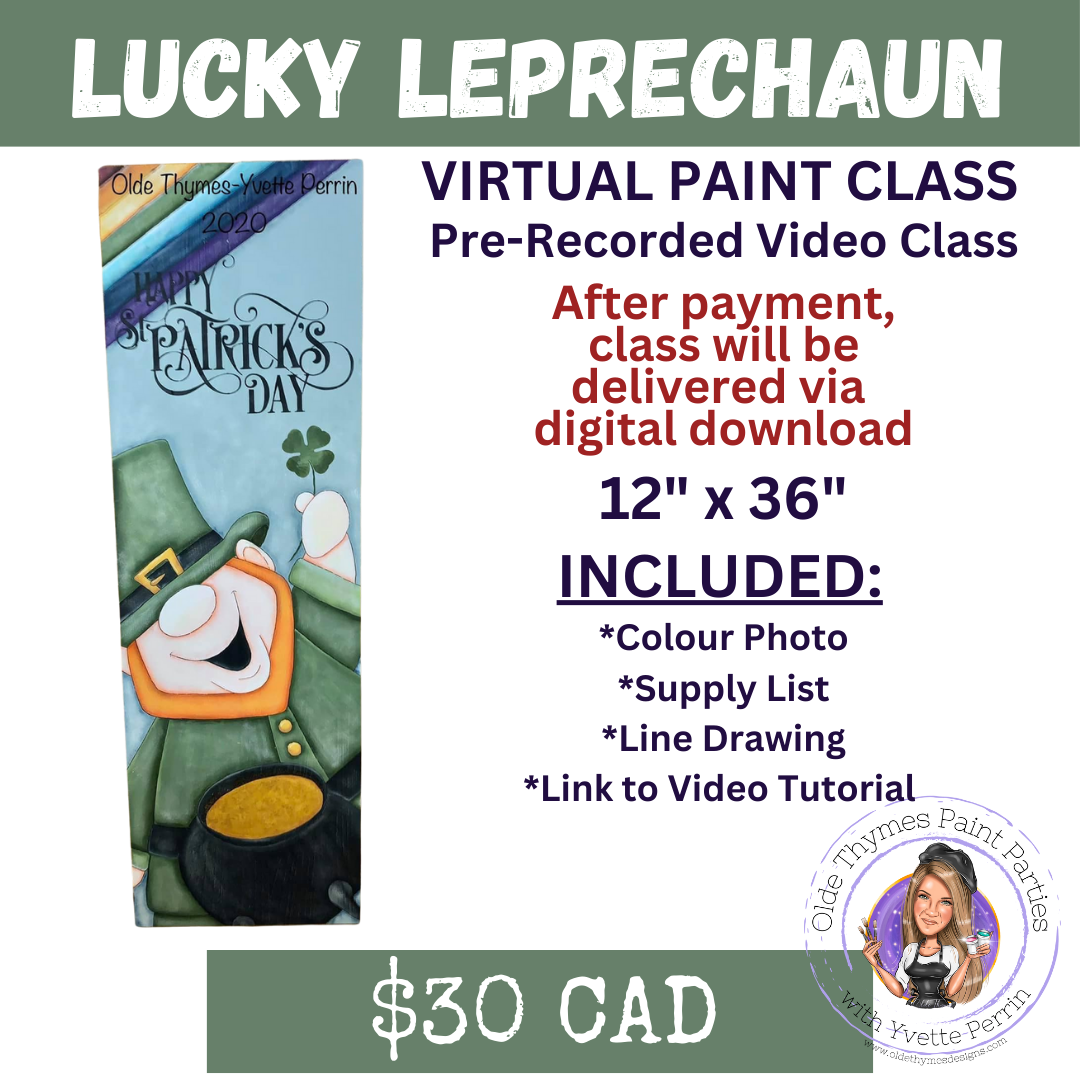 Lucky Leprechaun Virtual Paint Class