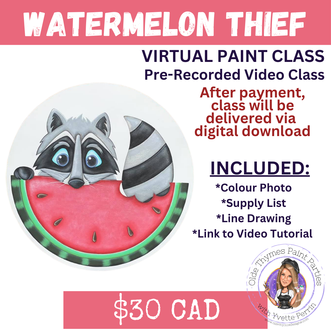 Watermelon Thief Virtual Paint Class