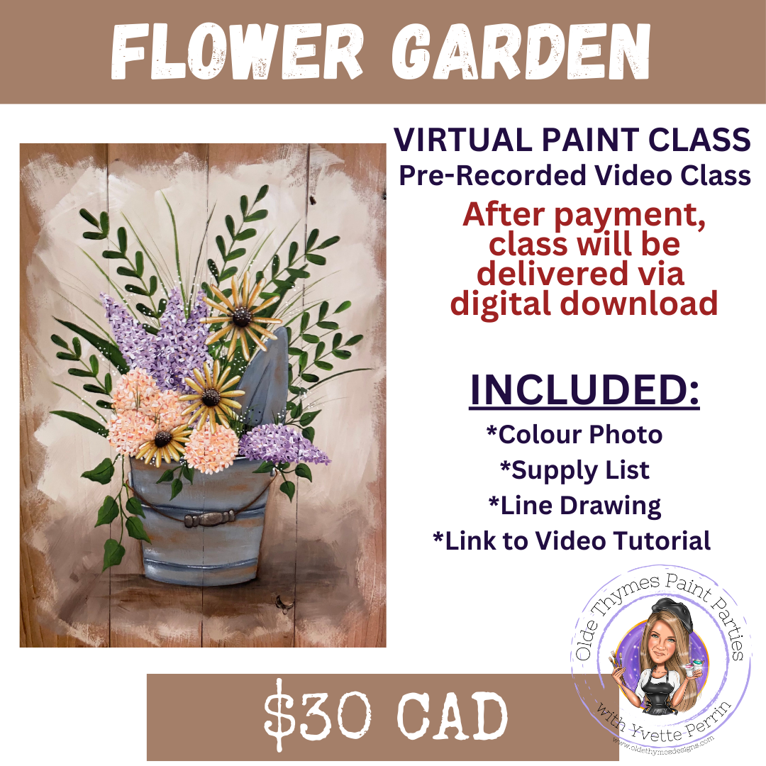 Flower Garden Virtual Paint Class