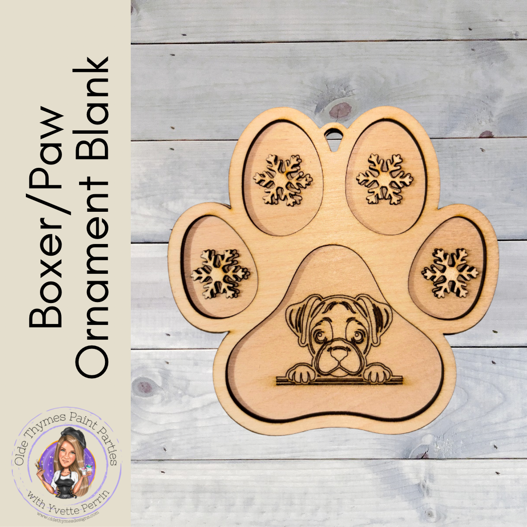 Dog/Paw Ornament Blank