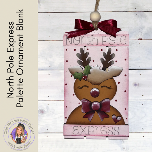 North Pole Expess Palette Ornament Blank