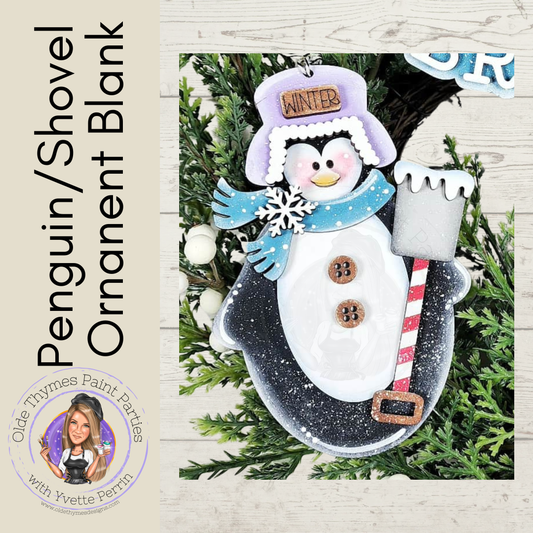 Penguin/Shovel Ornament Blank
