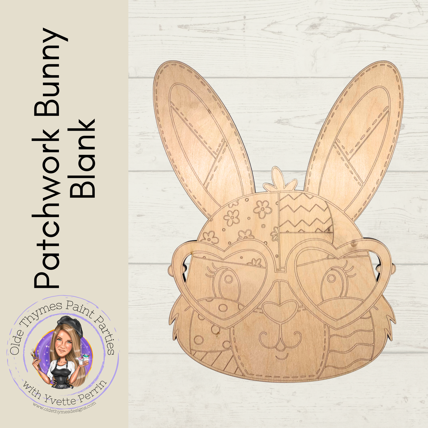 Patchwork Bunny Blank