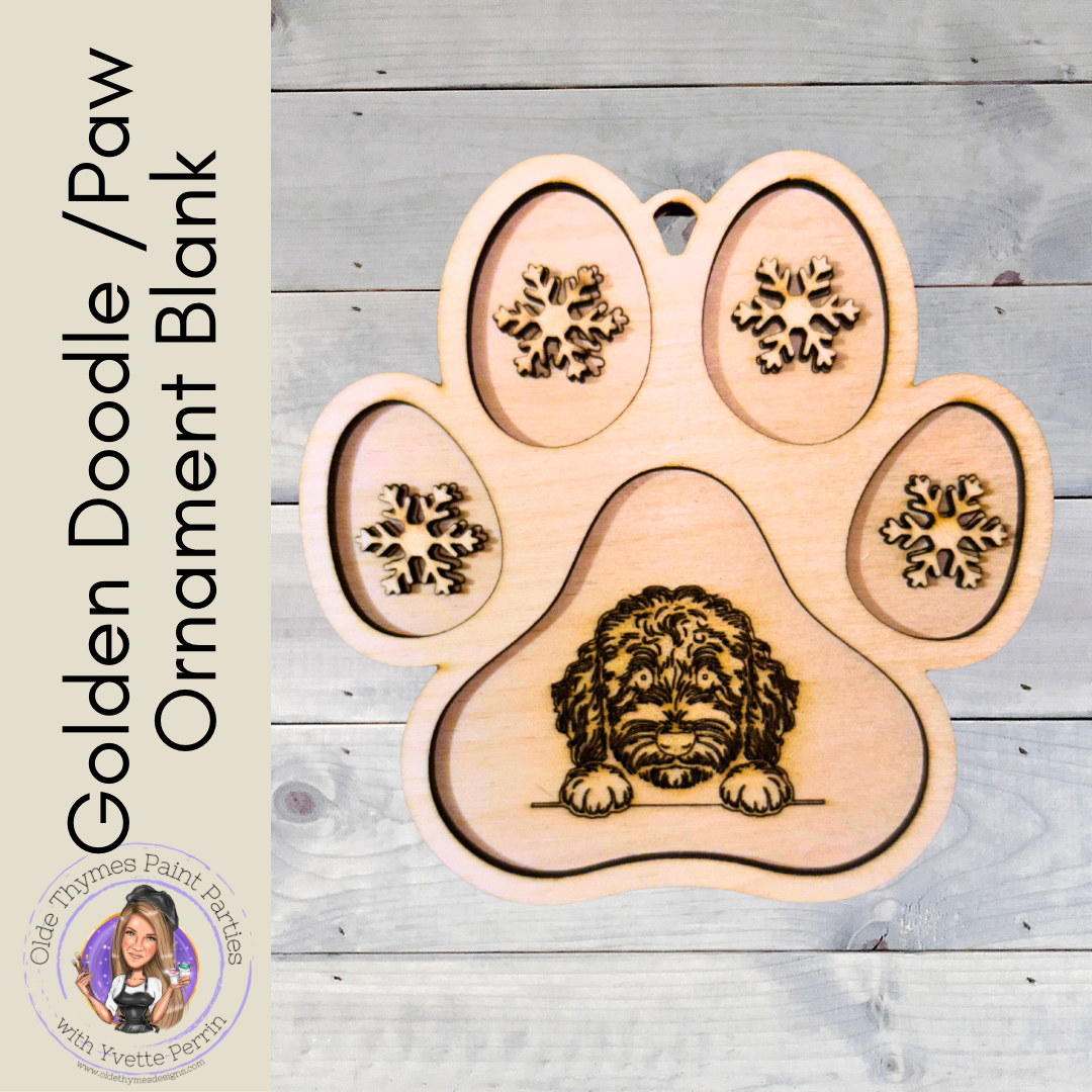 Dog/Paw Ornament Blank