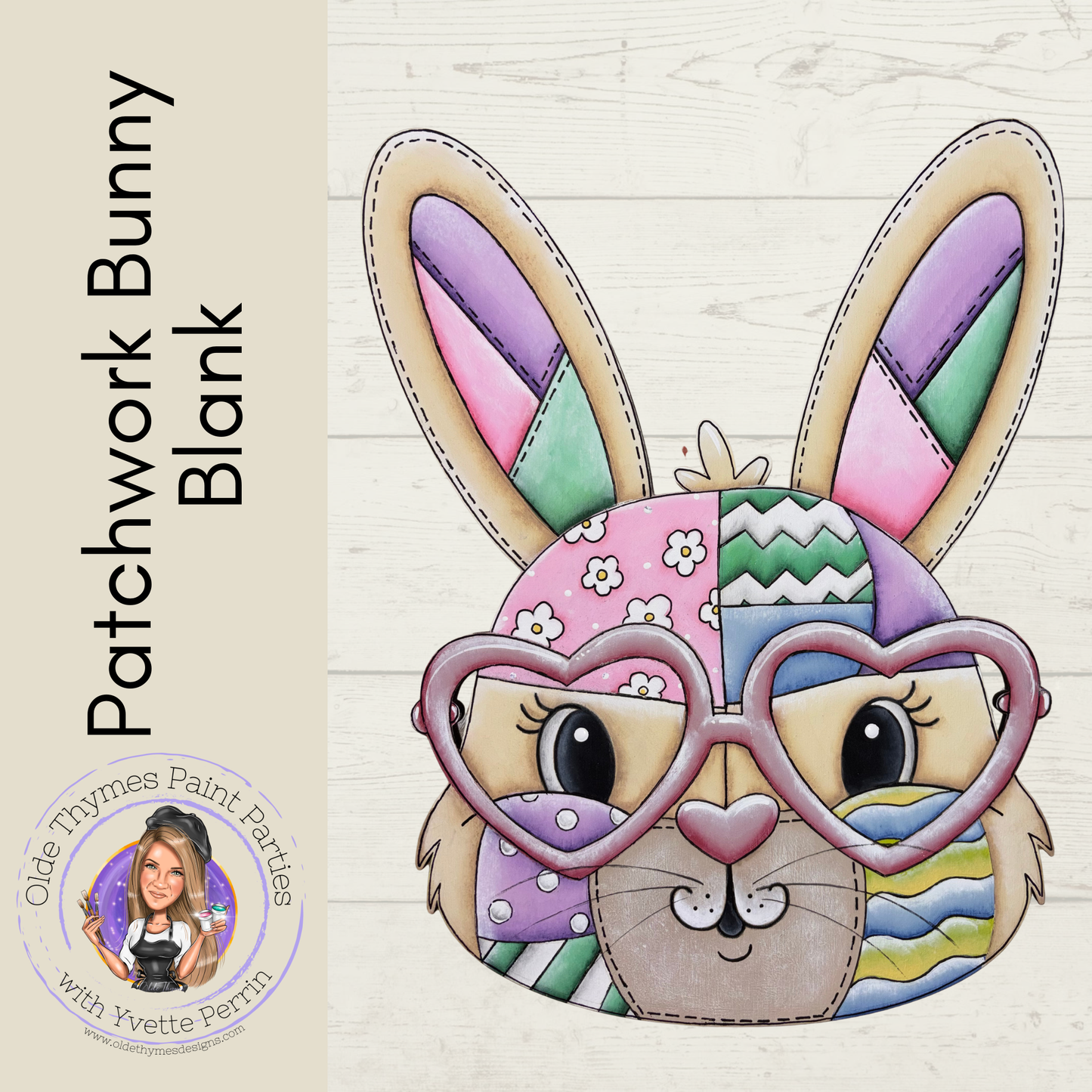 Patchwork Bunny Blank