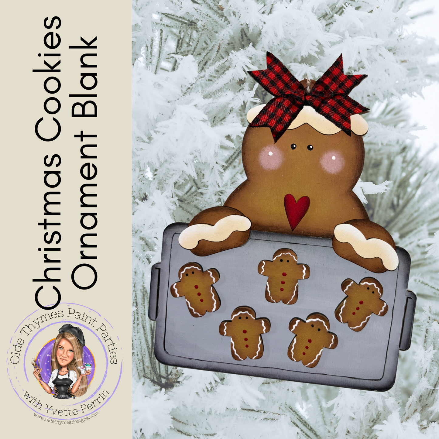 Christmas Cookies Ornament Blank