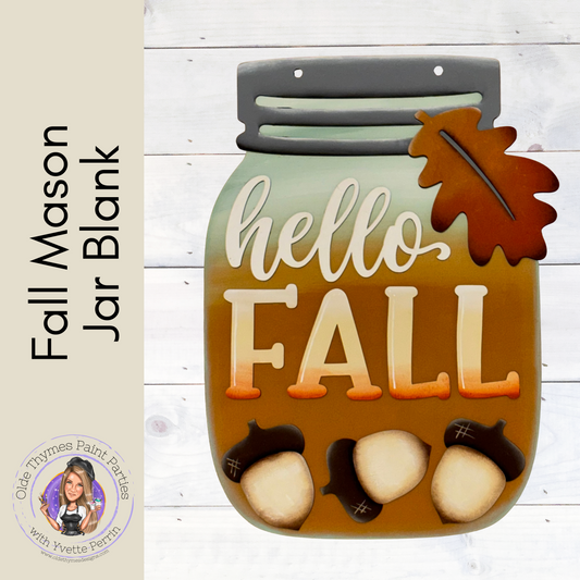 Fall Mason Jar Blank