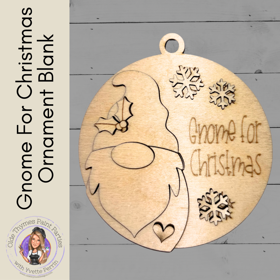 Gnome For Christmas Ornament Blank