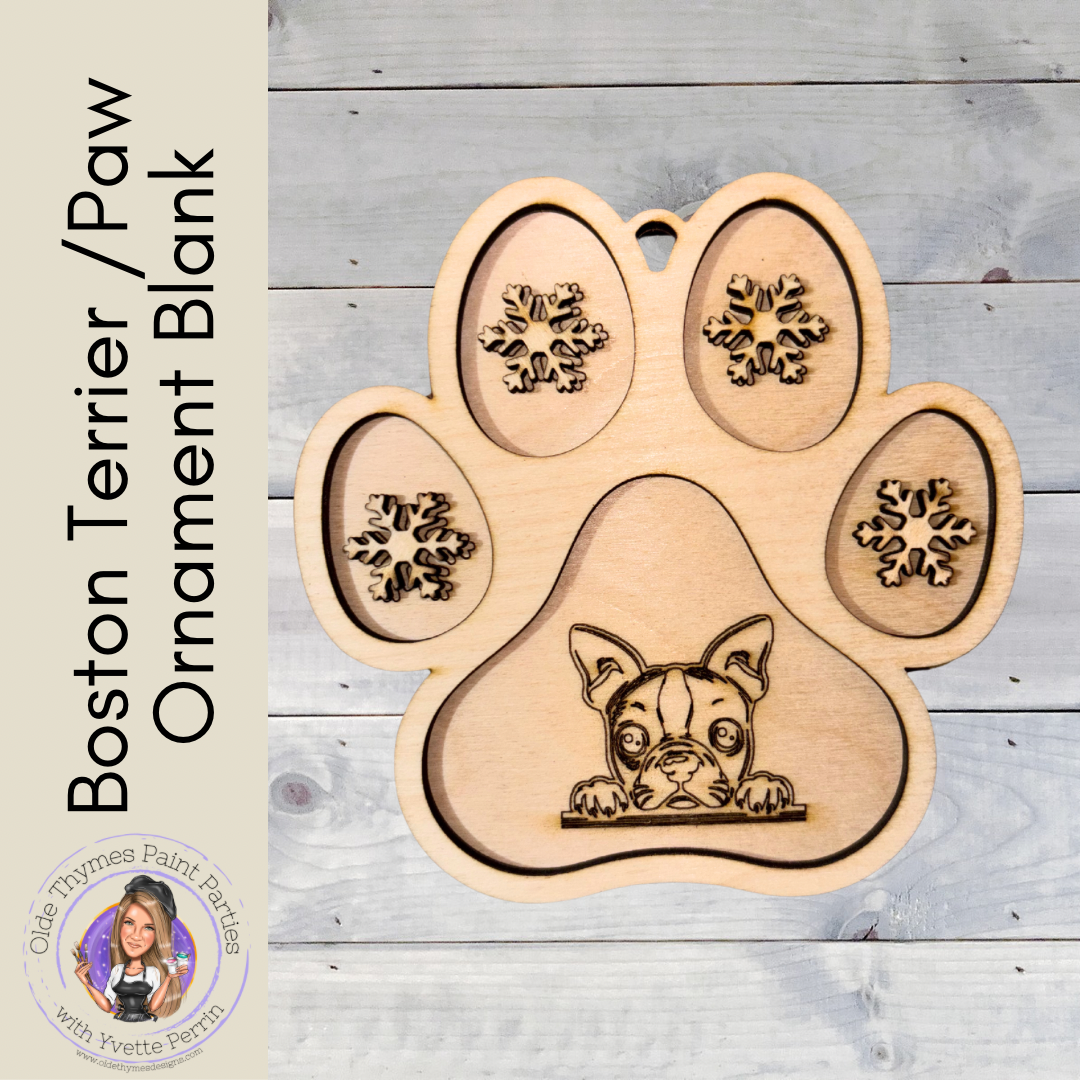 Dog/Paw Ornament Blank