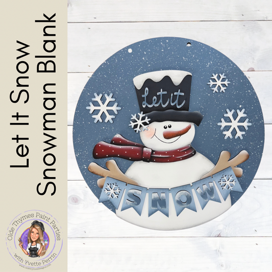 Let It Snow Snowman Blank