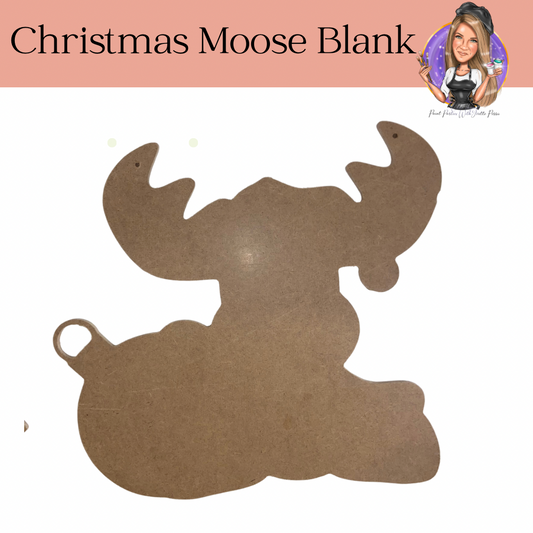Christmas Moose Blank