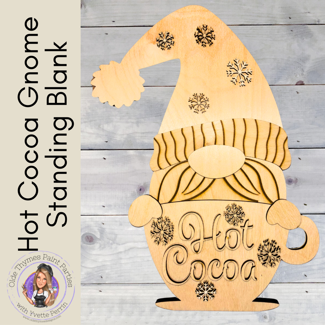 Hot Cocoa Gnome Standing Blank