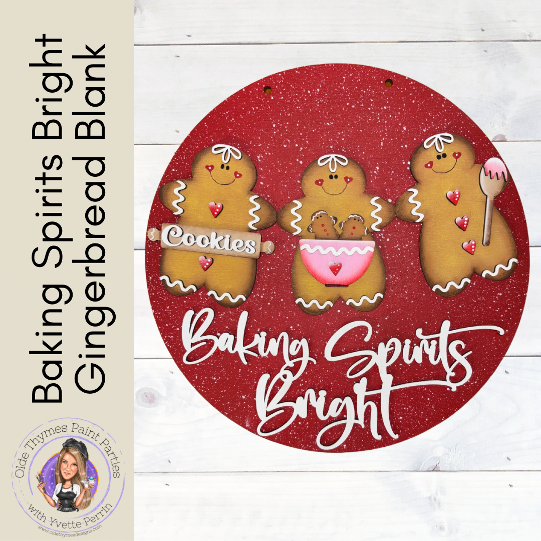 Baking Spirits Bright Gingerbread Blank