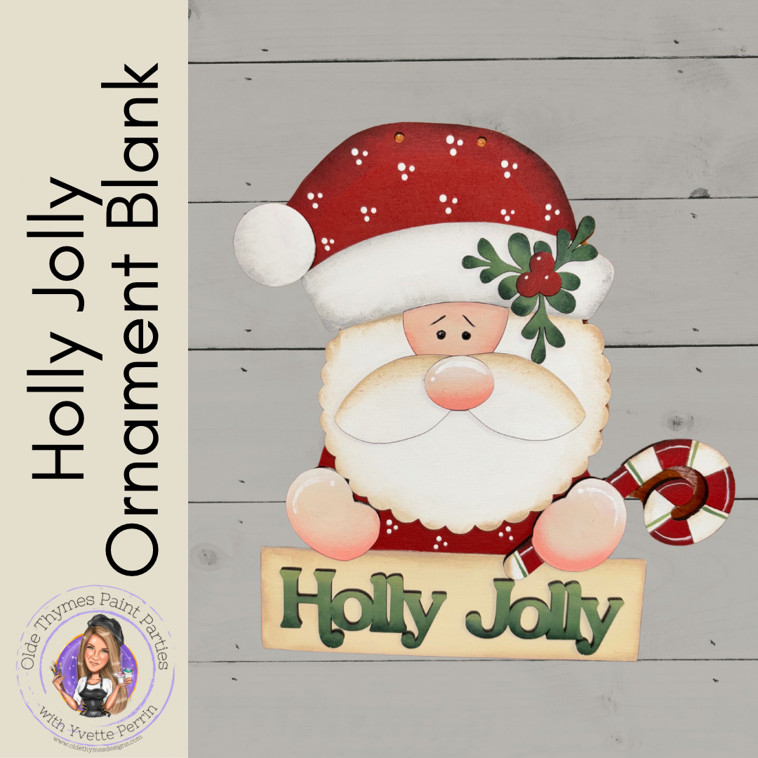 Holly Jolly Ornament Blank