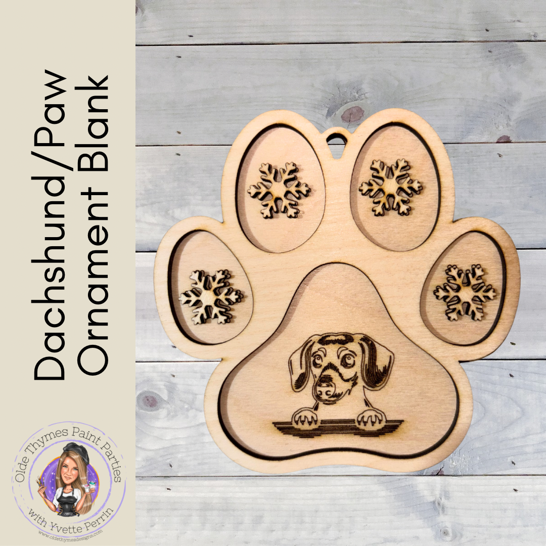 Dog/Paw Ornament Blank