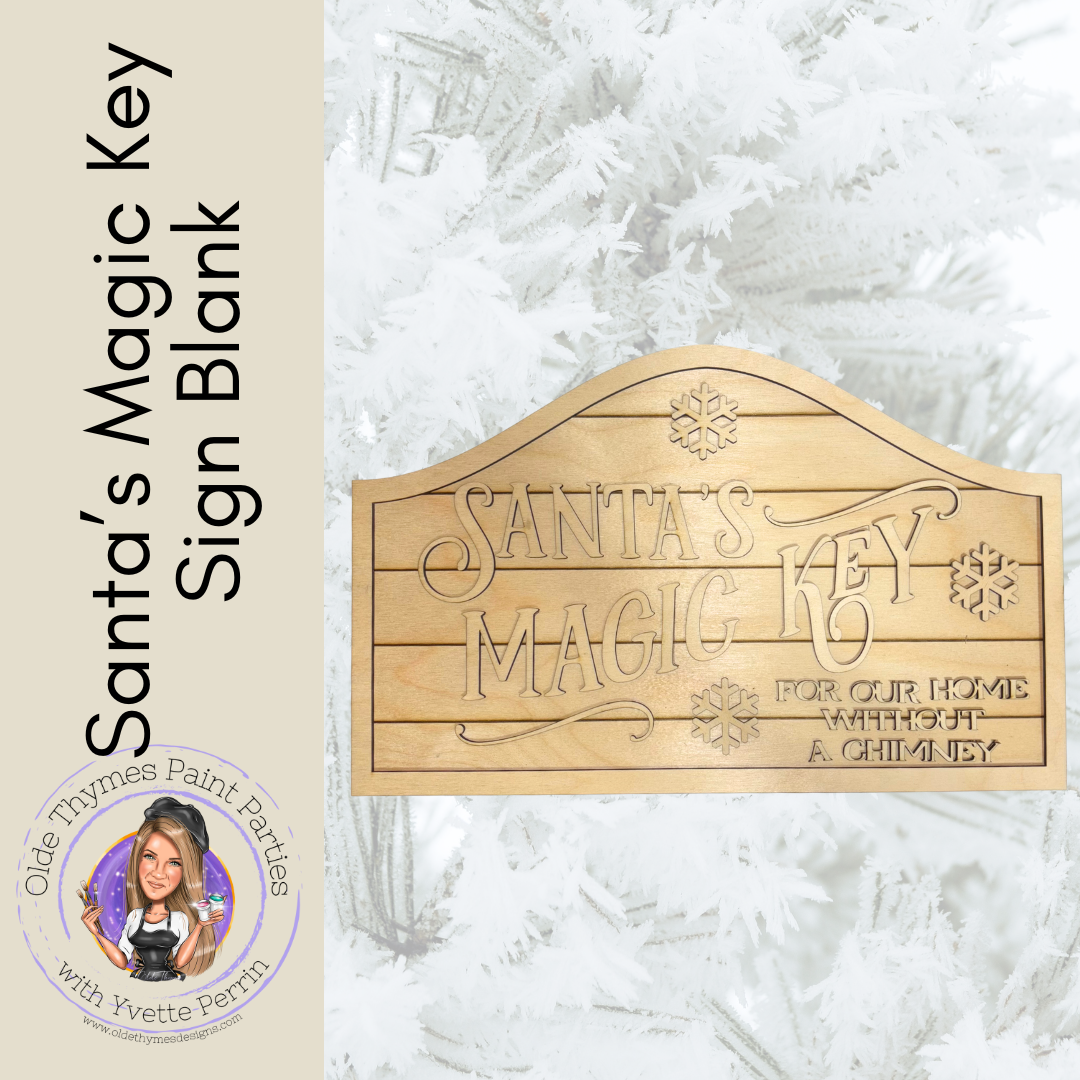 Santa's Magic Key Sign Blank