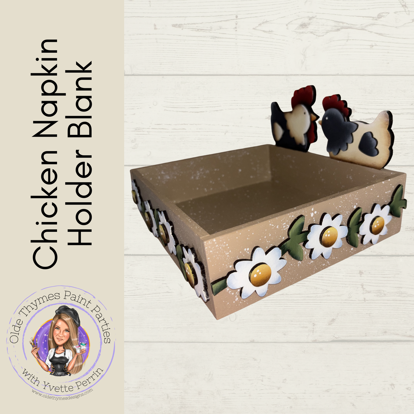 Chicken Napkin Holder Blank