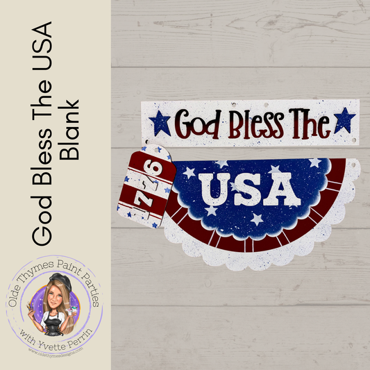 God Bless The USA Blank