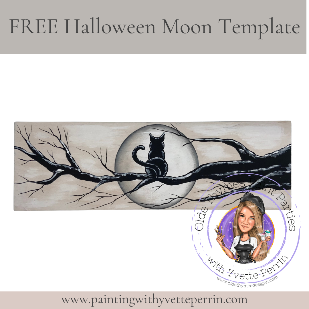 FREE Halloween Moon Template